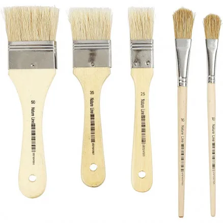 Lackpensel, L: 18,5–21,5 cm, B: 13–50 mm, platt, 10 st./1 förp.